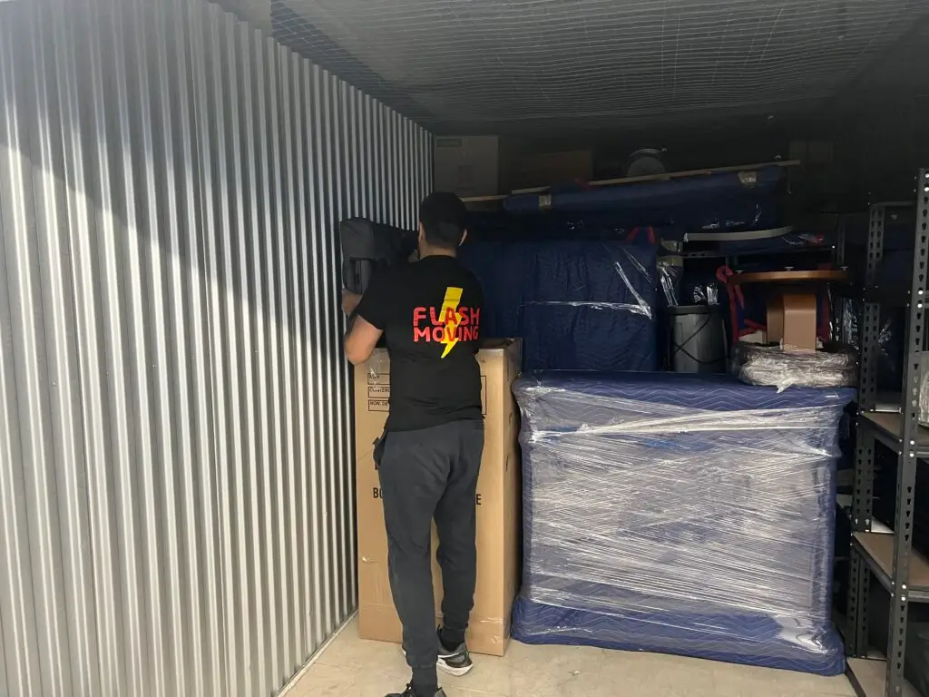 Clean organized storage unit used for Flash Moving Canada moving and storage in Mississauga